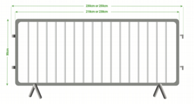 Crowd Control Barrier Sizes