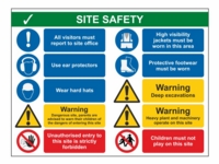 Large Site Safety Sign - 800mm x 600mm