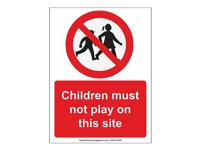 No Children On Site Sign