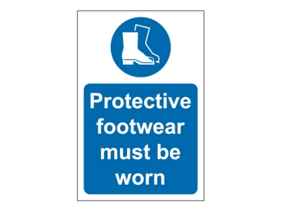 Protective Footwear Site Safety Sign
