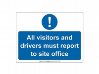 Visitors To Office Site Sign