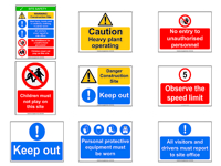 Small Construction Site Safety Sign Bundle