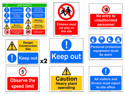 Mandatory Site Signs Bundle - Medium