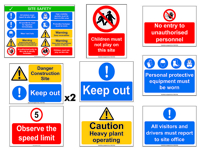 Medium Construction Site Safety Sign Bundle