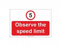 5MPH Speed Limit Sign